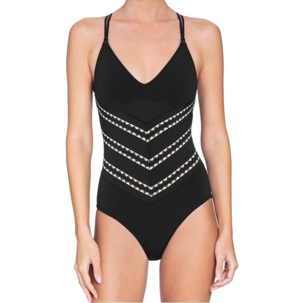 NWT Robin Piccone Naomi Crisscross One-Piece Swimsuit size 10